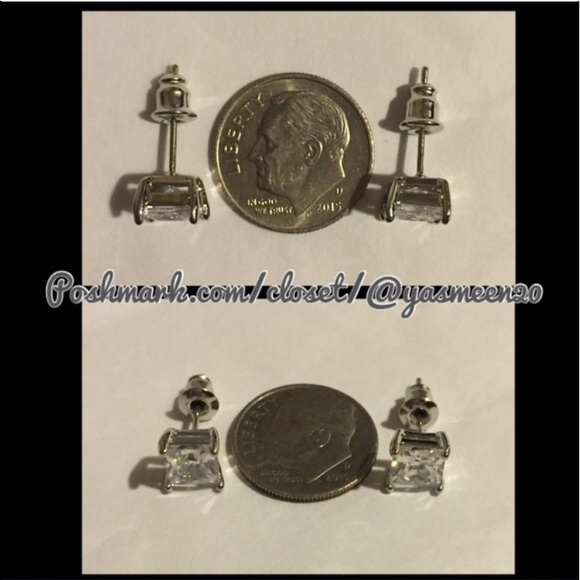 🌟 New Silver Diamond Studs - Picture 3 of 3